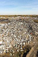 Detroit, Michigan - A metal scrap yard operated by Ferrous Processing and Trading Company. The company buys scrap metal, both ferrous and non-ferrous,...