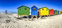 Muizenberg's old wooden bathing boxes - weathered in need of repair.