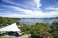 View of Sydney Harbour from Sydney Zoo. Sydney, New South Wales, Australia.
