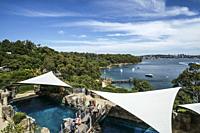 View of Sydney Harbour from Sydney Zoo. Sydney, New South Wales, Australia.