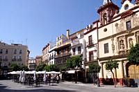 Seville (Spain). Plaza del Salvador in the historic center of the city of Seville.