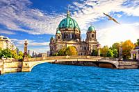 Berliner Dom or Attractive cathedral on Museum Island, Berlin, Germany.