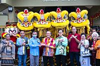 Guests arrival at Sungai Maong Community Annual Spring Dinner Party in Kuching, Sarawak, Wast Malaysia, Borneo Guests arriving at the annual spring di...