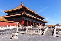 BEIJING; CHINA - MARCH 14, 2018: Impressions from the Forbidden City in Beijing, China on March 14, 2018.