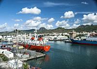 Port Louis, Mauritius Port and Harbor.