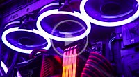 Los Angeles, United States 2 august 2022: High End gaming pc, PC master race and enthusiast PC building concept. RGB RAM DDR4 Memory illuminating the ...