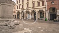 ROVIGO, ITALY 14 OCTOBER 2021: Vittorio Emanuele Secondo, king of Italy statue in Rovigo in Italy