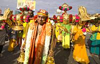 Malaysia, Kuala Lumpur, Batu Caves, Thaipusam Hindu Festival, people, kavadi bearers,.