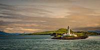 Lismore lighthouse in the Sound of Mull, near Oban, Scotland.