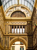 Galleria Umberto I shopping gallery built between 1887 and 1890 and named after Umberto I, King of Italy at the time of construction - Naples, Italy.