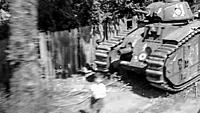World War II - FRANCE. Tanks, B1 bis, French Char B1 bis tank 1940. The Char B1 bis was a French heavy tank used during the Second World War. It was d...