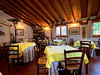 Restaurant. Collado Hermoso, Segovia province, Castilla Leon, Spain.