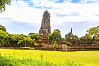 Phra Ti Nang Yen temple in the World Heritage historic city Ayutthaya, Thailand.