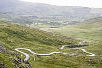 winding road, Healy Pass (R574) on the Beara peninsula, Ireland, United Kingdom.