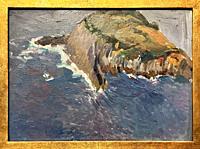 Isla de Santa Clara, San Sebastián, 1911-1914, Joaquín Sorolla (1863-1923) This painting is an impressionistic work of the Isla de Santa Clara from th...