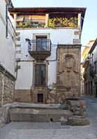 Gata, beautiful little town in Sierra de Gata, Caceres, Extremadura, Spain. El Chorro fountain.