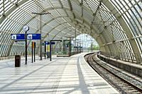 Amsterdam, Netherlands. Train Station Sloterdijk has a new, modern architecture and desgn, enabling thousands of travellers and commuters to commute s...