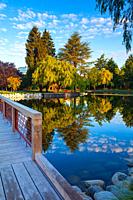 Minoru Lakes inner city park in Richmond British Columbia Canada.