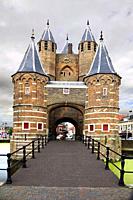 Amsterdamse Poort old city gate route from Haarlem to Amsterdam Netherlands NL built in 1355.