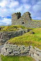 Jarlshof Prehistoric and Norse Settlement Ruins Sumburgh Head Shetland Scotland United Kingdom Archaeological.