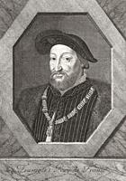 Francis I, King of France. Francois I. 1494 - 1547. Portrait. After a print by Nicolas de Plattemontagne.