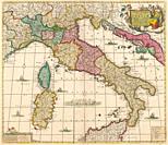 Map of Italy, by Frederik de Wit. 18th century.