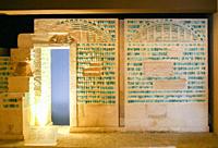 Egypt, Saqqara, Imhotep museum, king Djoser jubilee ceremony (""Sed feast"") evocation.