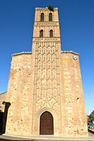Gothic mudejar church of la Concepción. Granja de Torrehermosa. Badajoz province. Extremadura. Spain