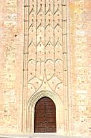 Gothic mudejar church of la Concepción. Detail. Granja de Torrehermosa. Badajoz province. Extremadura. Spain
