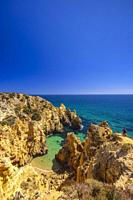 coast of Algarve near Lagos, Portugal.