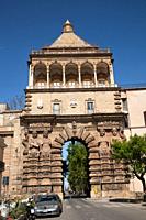 Porta Nuova (town gate), Palermo, Sicily, Italy