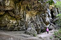 Ancient Rammang Rammang gigantic cave near Makassar,South Sulawesi,Indonesia,Asia.