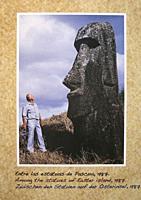 Güímar, Tenerife, Comunidad Autonoma des Canarias, Spain. Güímar Pyramids Museum, portrait of Norwegian anthropologist, explorer, navigator and writer...