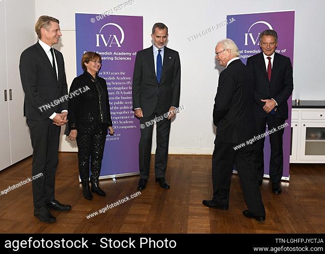 King Felipe and King Carl Gustaf participate in a seminar at the Swedish Academy of Engineering Sciences, IVA, in Stockholm, Sweden, Nov. 25, 2021
