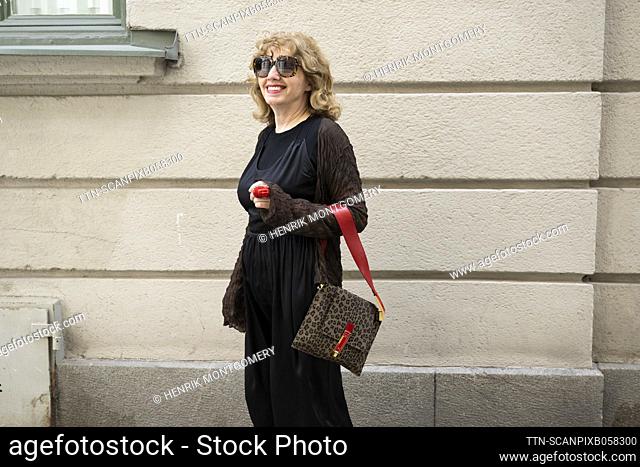 La autora georgiana Elena Botchorichvili fotografió en Estocolmo, Suecia el 8 de junio de 2023. Foto: Henrik Montgomery / TT / código 10060