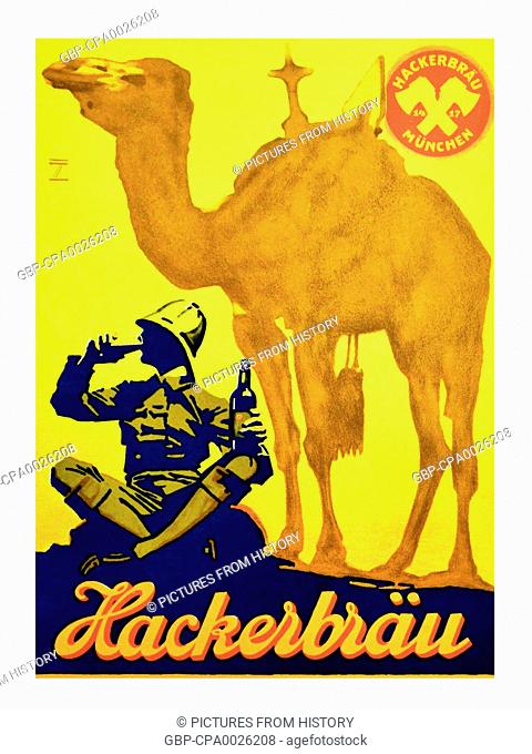 Germany: Poster advertisement for Hackerbrau Beer, Ludwig Hohlwein (1874-1949), c. 1930