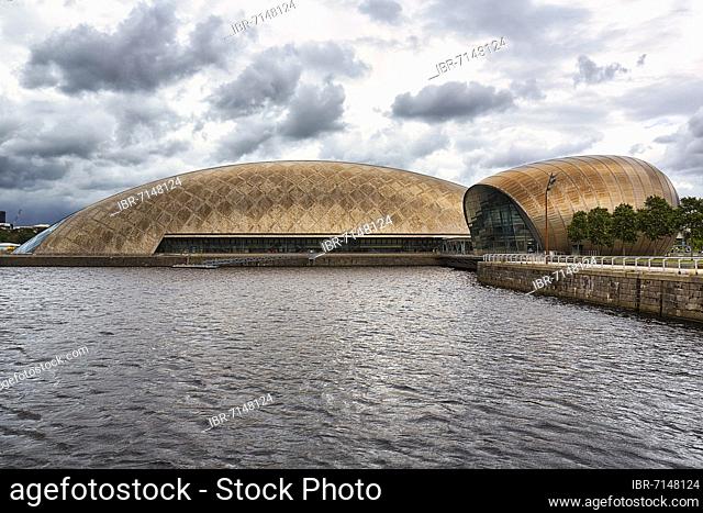 Glasgow Science Centre and IMAX cinema, modern architecture, Clyde Waterfront Regeneration, Glasgow, Scotland, United Kingdom, Europe