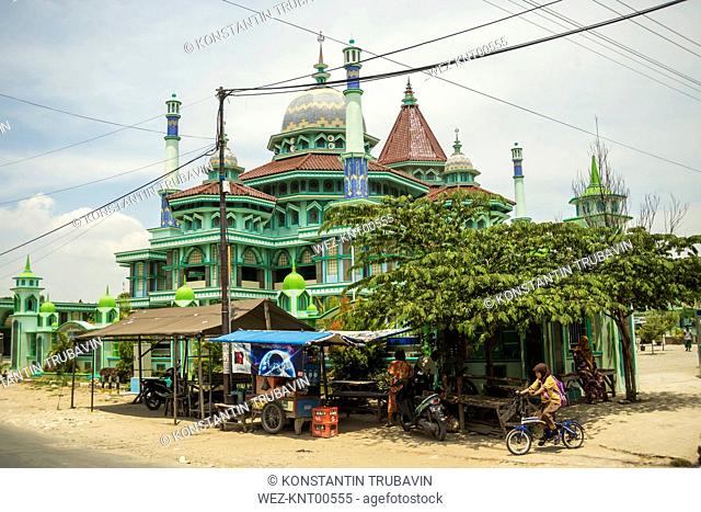 Indonesia, East Java, Mosque in village near Surabaya
