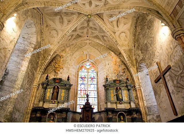 France, Dordogne, Perigord Vert, Jumilhac le Grand, church