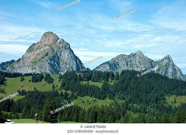 Grosser Mythen peak nearby Schwyz in Switzerland