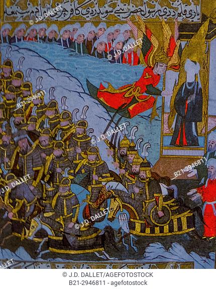 Islam. Battle of Badr (Miniature from the Siyer-i Nebi, XVIc.). The Battle of Badr (fought on Tuesday, 13 March 624 CE (17 Ramadan