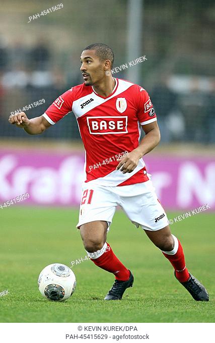 Standard Liège's William Vainqueur in action during a test match between Borussia Dortmund and Standard Liège in La Manga, Germany, 11 January 2014