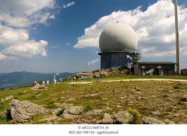 Radar tower, Great Arber, national park Bavarian Forest, Bavaria, Germany