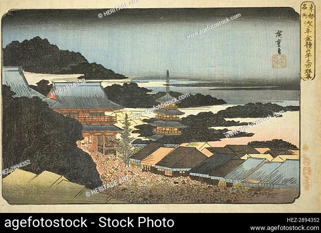 Crowds at the Year-end Fair at Kinryuzan Temple in Asakusa (Asakusa Kinryuzan toshi.., c. 1832/38. Creator: Ando Hiroshige