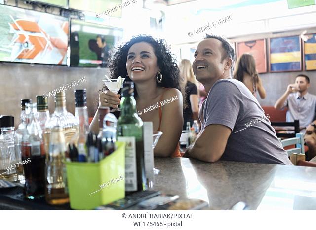 Sports Bar Scene with multiple people, lifestyle. Bucerias, Nayarit, Mexico