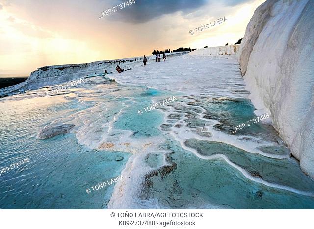 Pamukkale thermal waters. Turkey