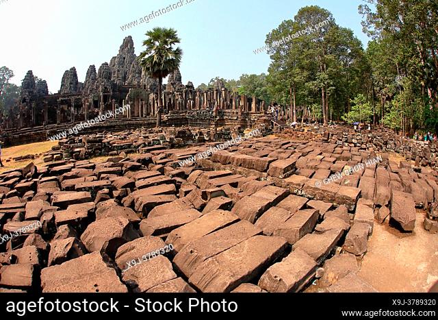 Bayon Temple in the Angkor Thom Area, Siam Reap, Cambodia
