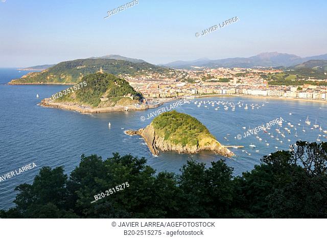 La Concha Bay. Monte Igeldo. Donostia. San Sebastian. Gipuzkoa. Basque Country. Spain
