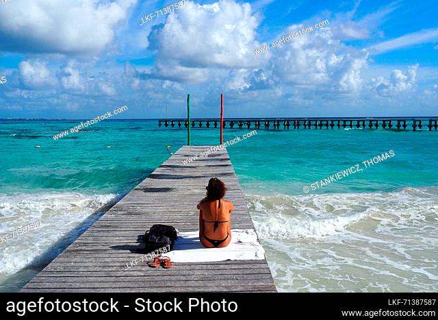 Beach at Punta Cancun, Cancun, Yucatan, Mexico