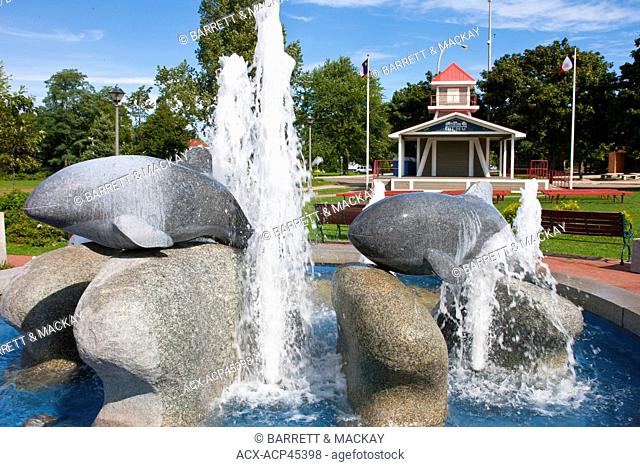 Dolphin water fountain, Shediac, New Brunswick, Canada